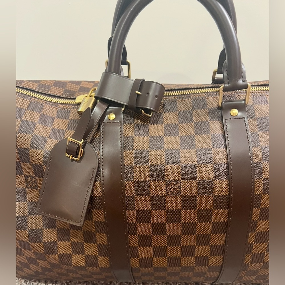 Louis Vuitton Damier Ebene Keepall Bandouliere 50 Travel Bag - Picture 3 of 11